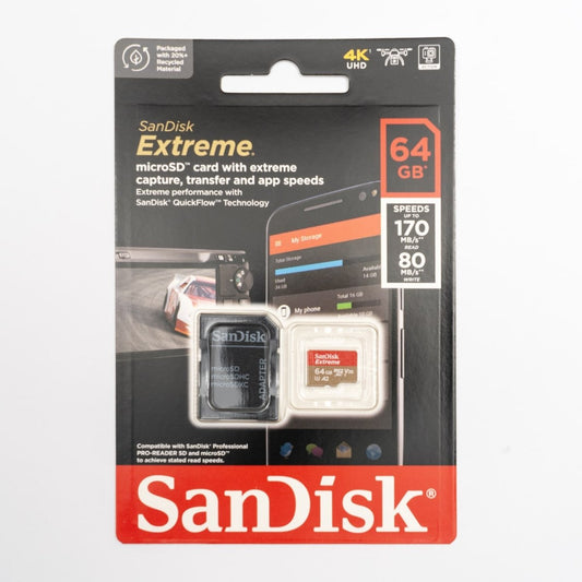 64GB - SanDisk Extreme® microSDHC™ UHS - I w/adapter for Audiomoth - GroupGets