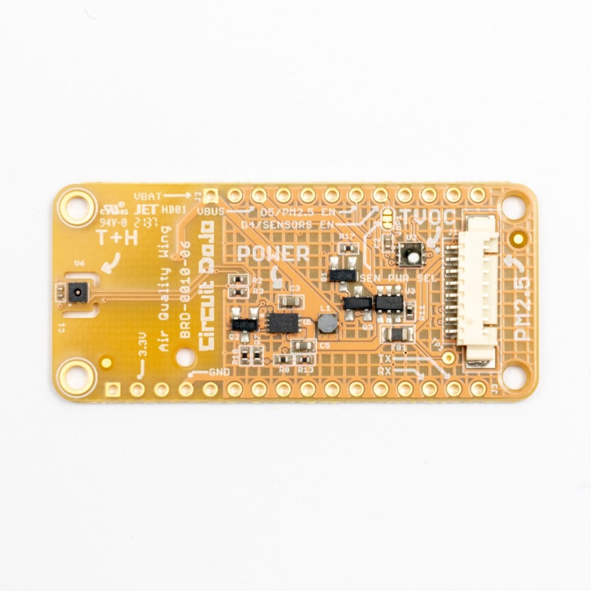 Air Quality Feather Wing v6 Includes Headers (not soldered) - GroupGets