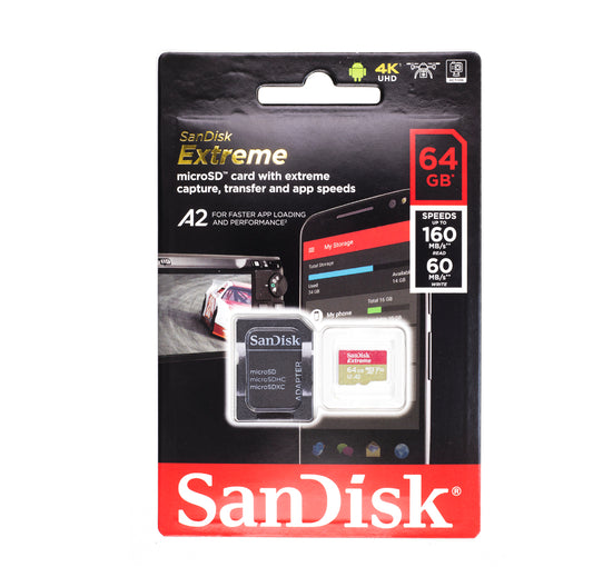 SanDisk Extreme® microSDHC™ UHS-I w/adapter- 64GB for Audiomoth